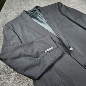 Jos.A.Bank Men's Navy Pin Stripe Sport Coat Blazer Suit Jacket Size 50R Wool